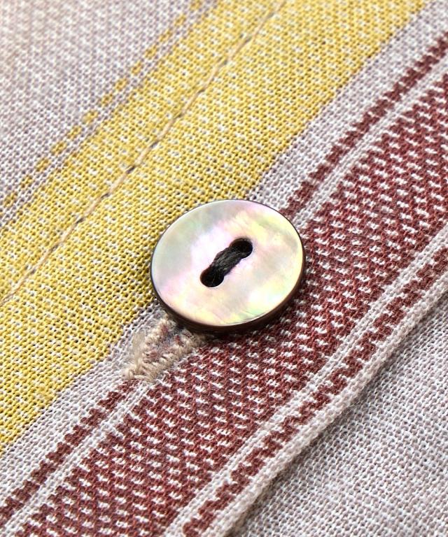 チュニック カラー ストライプ ワンピース アトランダム 夏 体型カバー お尻隠れる | M〜L/LL | ニッセン nissen