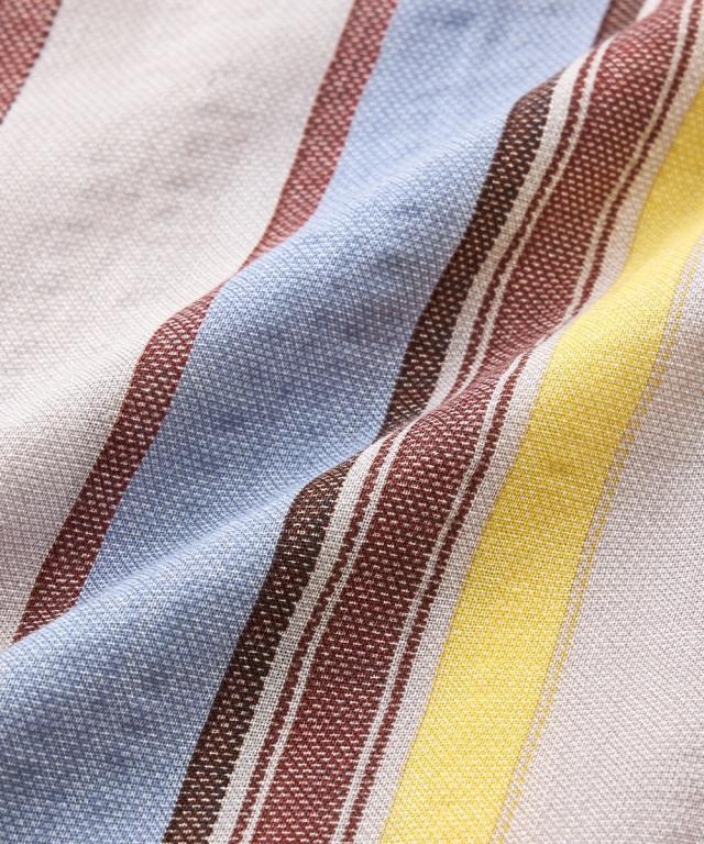 チュニック カラー ストライプ ワンピース アトランダム 夏 体型カバー お尻隠れる | M〜L/LL | ニッセン nissen