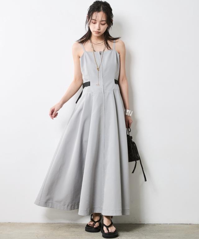 ワンピース ロング マキシ レディース キャミソール 有 シックス タイル 夏 秋 ひざ下 | M〜5L | ニッセン nissen_1