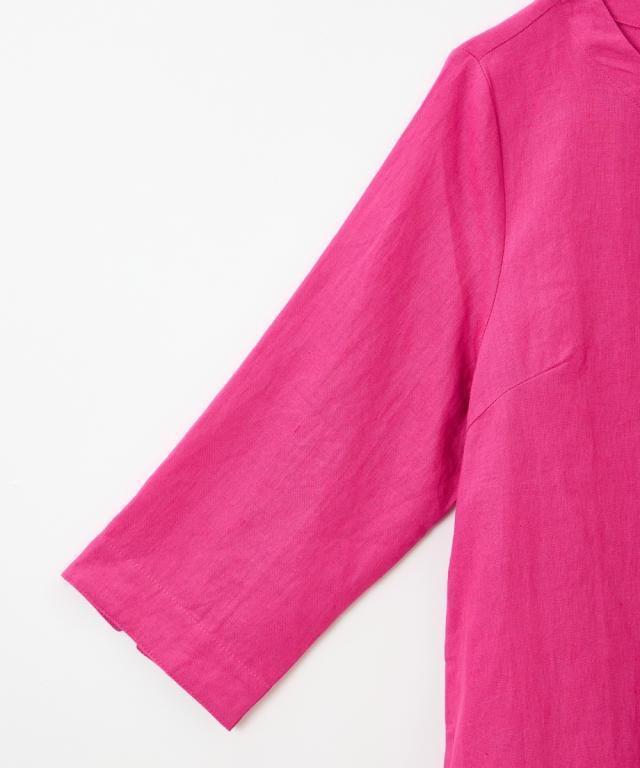 上着 麻100％ 衣装 アトランダム 夏 体型取りまかなう お尻隠れる | M/L/LL | ニッセン nissen
