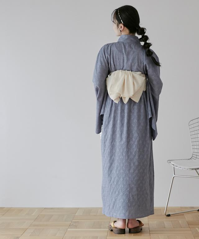 浴衣 レディース 1人で着られるカットジャカード ワンピース セット