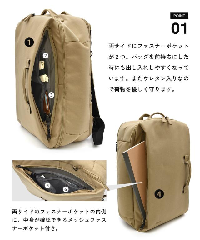 レディース fulcro フルクロ 15ポケット 19L はっ水ESSENCE バック パック A4対応 PC 収納 春 夏 秋 冬 かばん かわいい おしゃれ ニッセン nissen_3