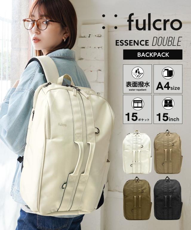 レディース fulcro フルクロ 15ポケット 16L ESSENCEダブル ハンドルはっ水 バック パック A4対応 PC 収納 春 夏 秋 冬 かばん かわいい ニッセン nissen