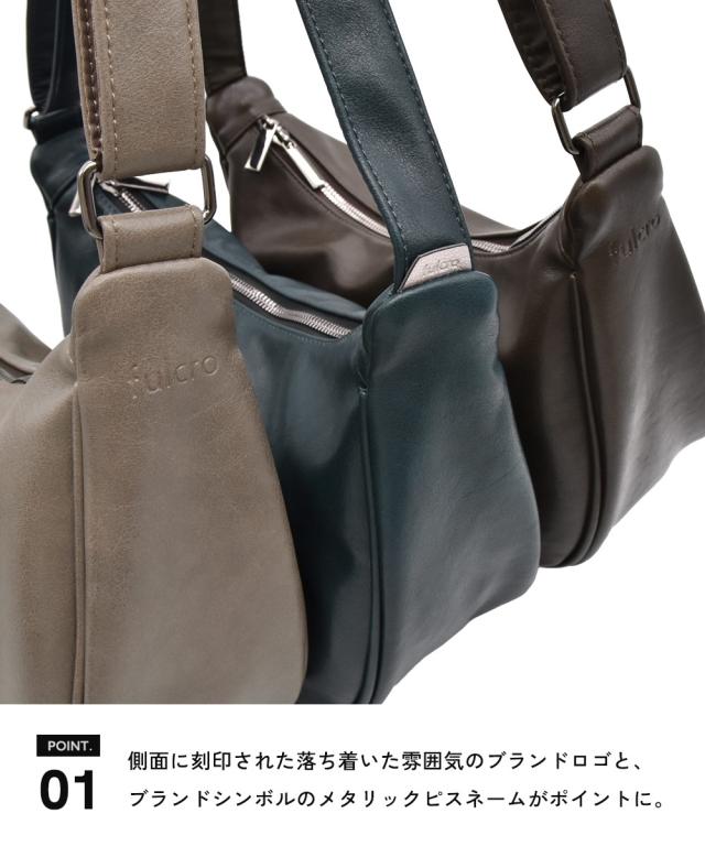 レディース fulcro フルクロ R ハーフ ムーン型 ショルダー バッグ A4対応 春 夏 秋 冬 斜め掛け かばん バック かわいい おしゃれ ニッセン nissen_3
