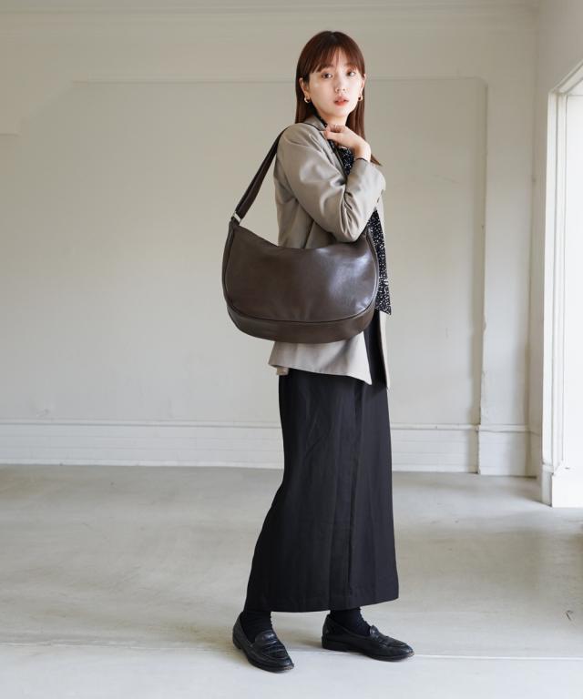 レディース fulcro フルクロ R ハーフ ムーン型 ショルダー バッグ A4対応 春 夏 秋 冬 斜め掛け かばん バック かわいい おしゃれ ニッセン nissen_5