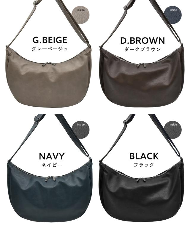 レディース fulcro フルクロ R ハーフ ムーン型 ショルダー バッグ A4対応 春 夏 秋 冬 斜め掛け かばん バック かわいい おしゃれ ニッセン nissen_11