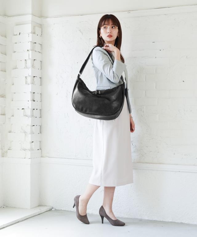 レディース fulcro フルクロ R ハーフ ムーン型 ショルダー バッグ A4対応 春 夏 秋 冬 斜め掛け かばん バック かわいい おしゃれ ニッセン nissen_14