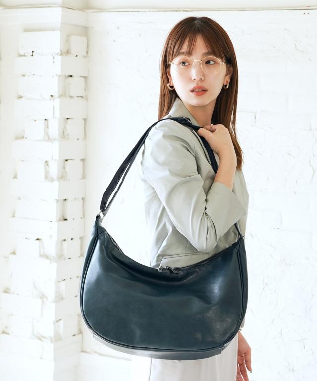 レディース fulcro フルクロ R ハーフ ムーン型 ショルダー バッグ A4対応 春 夏 秋 冬 斜め掛け かばん バック かわいい おしゃれ ニッセン nissen_15