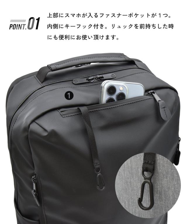 レディース anello GRANDE アネログランデ 15ポケットシンプルスクエア多機能 バック パック A4対応 PC 収納 春 夏 秋 冬 かばん かわいい ニッセン nissen_3