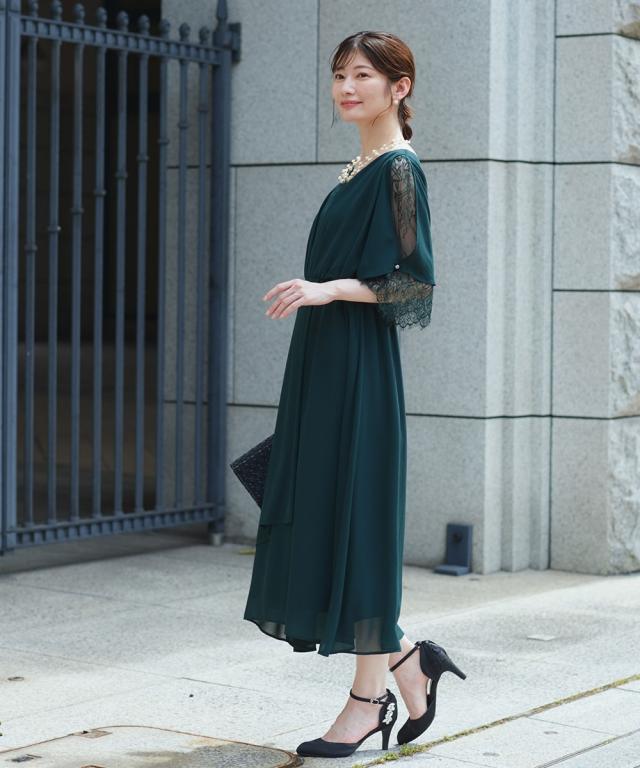 パーティドレス ワンピース レディース 結婚式 パーティー ドレス アシメオーバー スカート 春 夏 秋 冬 二次会 披露宴 お呼ばれ | LL/3L | ニッセン nissen パーティドレス ワンピース レディース 結婚式 パーティー ドレス