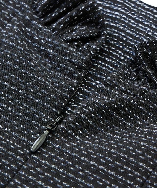 ワンピース ひざ丈 久留米織 チュニック アトランダム 秋 冬 | M〜L/LL〜3L | ニッセン nissen