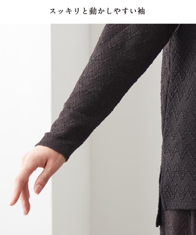 トップス ふくれジャガード セットアップ 夏 | M/L/LL | ニッセン nissen_8