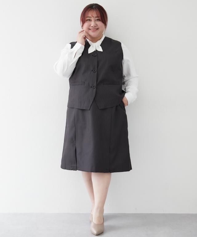 事務服 ベストスーツ レディース 会社制服 ベスト スーツ ボックス プリーツ スカート 抗菌防臭 テープ付 有 春 夏 秋 会社 制服 LL 3L ニッセン nissenの通販は - ニッセン 3,980円以上で送料無料 通販サイト