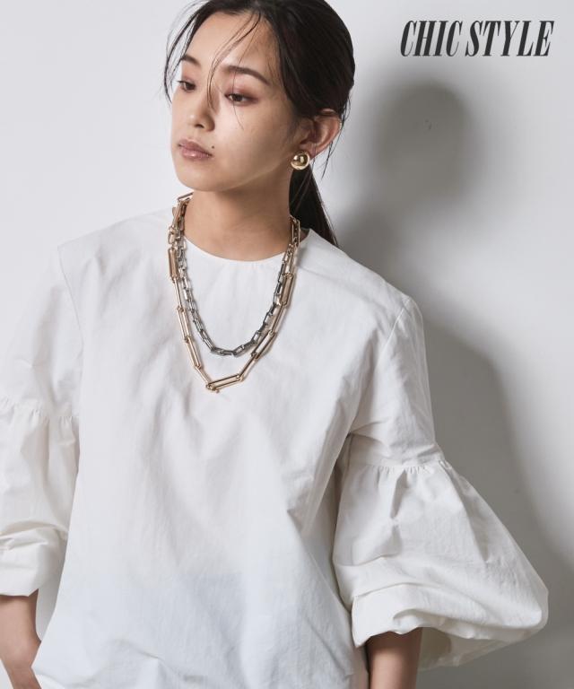 シャツ ブラウス レディース ボリュームスリーブ シックスタイル 春 秋 | 6L/8L/10L | ニッセン nissen