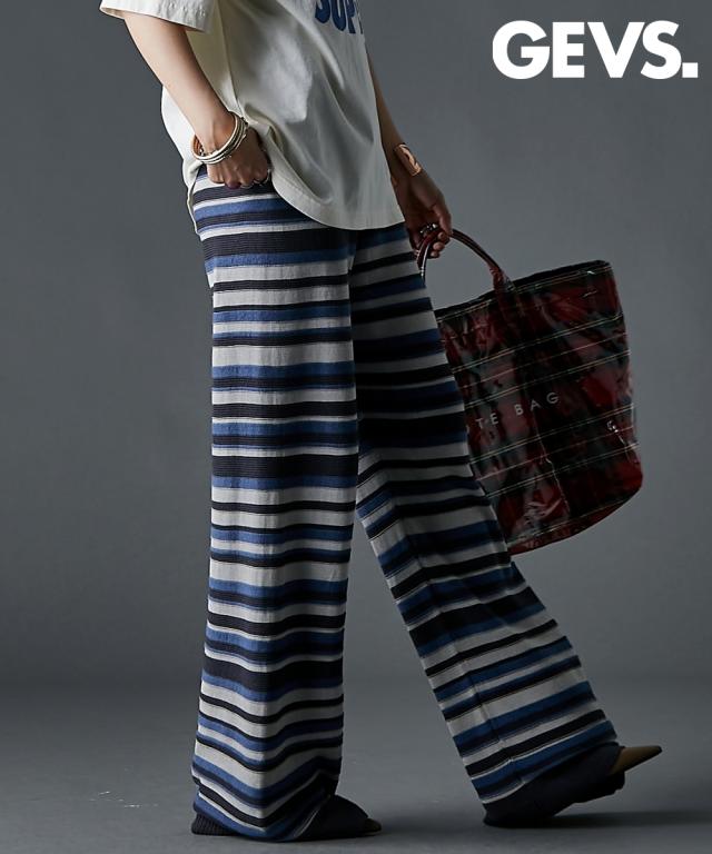 ストレートパンツ レディース ニット パンツ GEVS. 美脚 ボトムス ズボン | 6L/8L/10L | ニッセン nissen