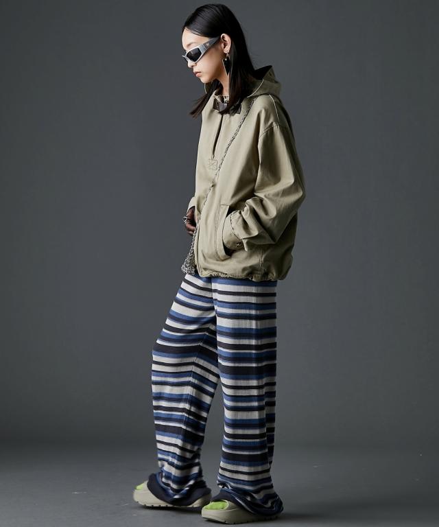 ストレートパンツ レディース ニット パンツ GEVS. 美脚 ボトムス