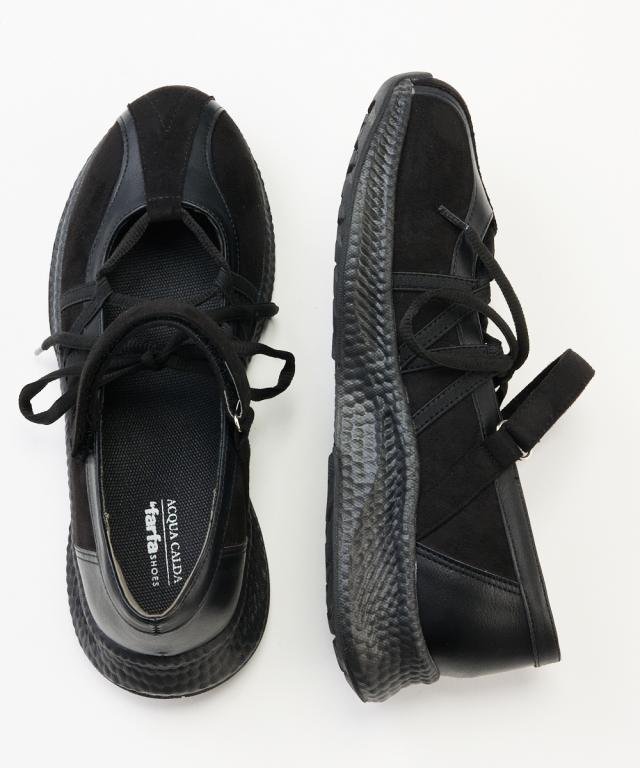 レディース ゆったり幅広 la farfa SHOES ラファーファ シューズ バレエ デザイン スニーカー ワイズ4E 春 夏 秋 冬 靴 | 26.0〜26.5cm | ニッセン nissen