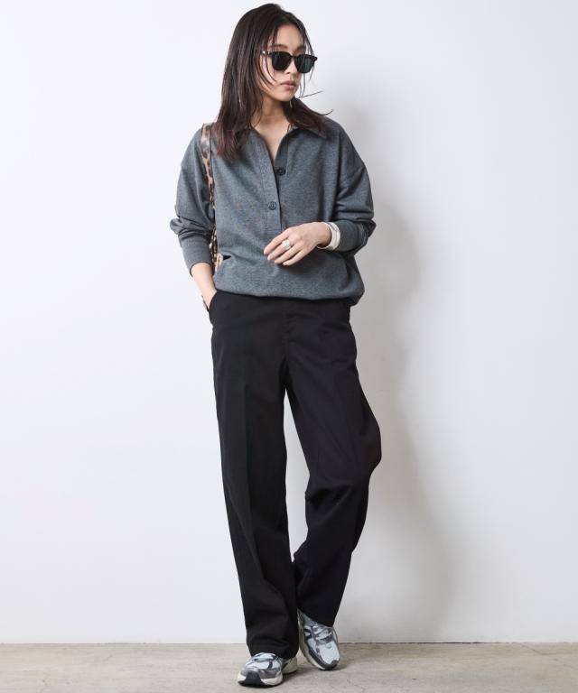 ストレートパンツ レディース 綿100％ チノ パンツ シックスタイル 春