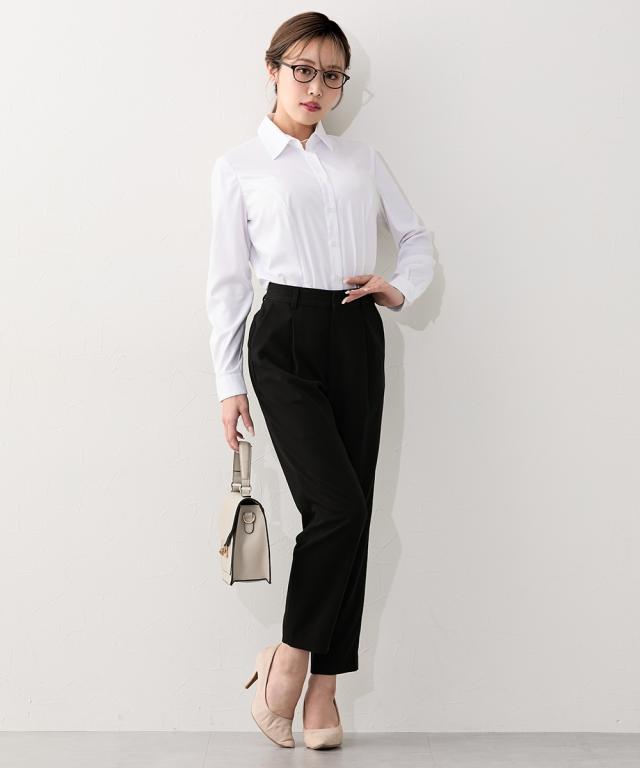 スーツ レディース 大きい胸専用 洗えるタテヨコ ストレッチ テーラード ジャケット のコーディネート スカート ビジネス | M/L/LL/3L | ニッセン nissen スーツ レディース 大きい胸専用 洗えるタテヨコ ストレッチ