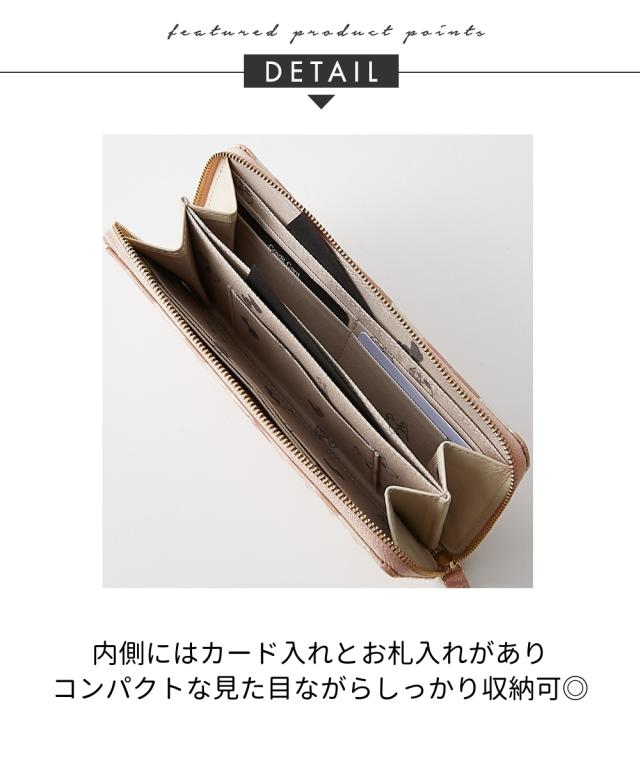 レディース スヌーピー ステンド風本革ラウンドスリム長 財布 春 夏 秋 冬 ニッセン nissen