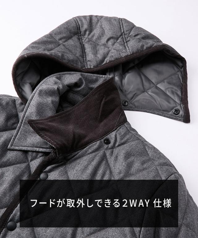 コート アウター メンズ フード取り外し可能 キルティング 冬 | M/L/LL | ニッセン nissen_1