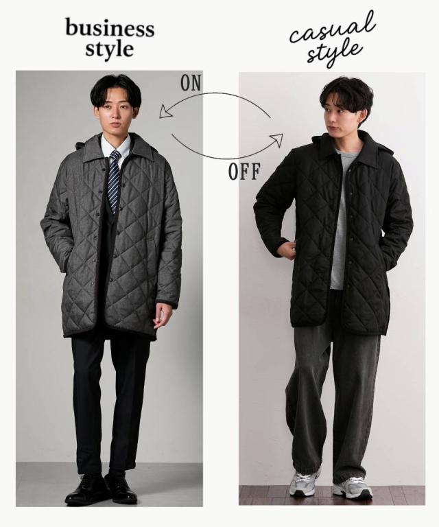 コート アウター メンズ フード取り外し可能 キルティング 冬 | M/L/LL | ニッセン nissen_3