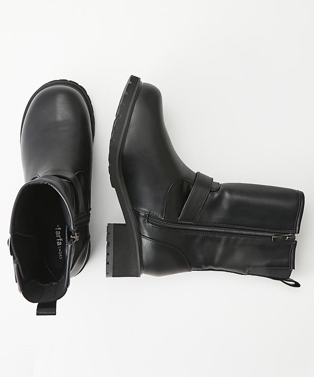 レディース lafafa SHOES ラファーファ エンジニア ショート ブーツ ワイズ4E相当 秋 冬 | 23.0〜23.5/24.0〜24.5/25.0〜25.5/26.0〜26.5cm | ニッセン nissen