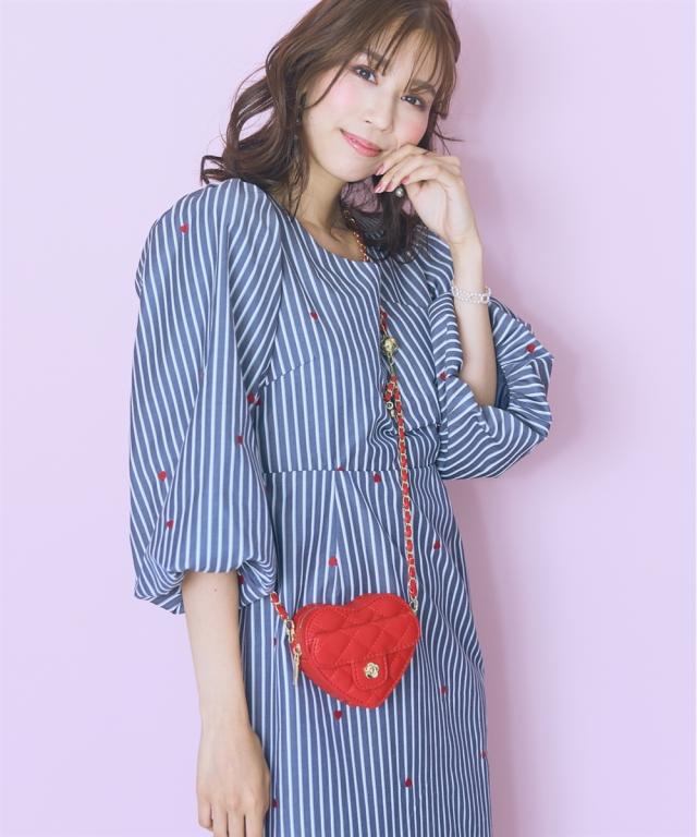 ワンピース ロング マキシ レディース オリジナルハート刺しゅう