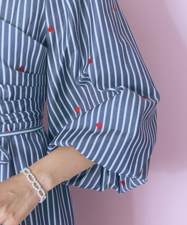 ワンピース ロング マキシ レディース オリジナルハート刺しゅう