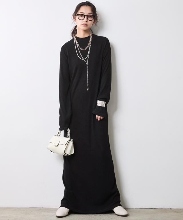 衣装 ロング マキシ レディース テープレコーダー シックス瓦 ひざ下 | M〜5L | ニッセン nissen