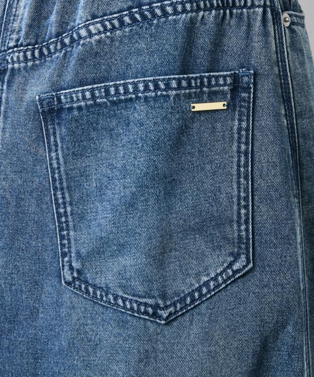 ロングスカート レディース ソフト デニム マキシ スカート シックスタイル マキシスカート 長め ロンスカ | M〜5L | ニッセン nissen_17