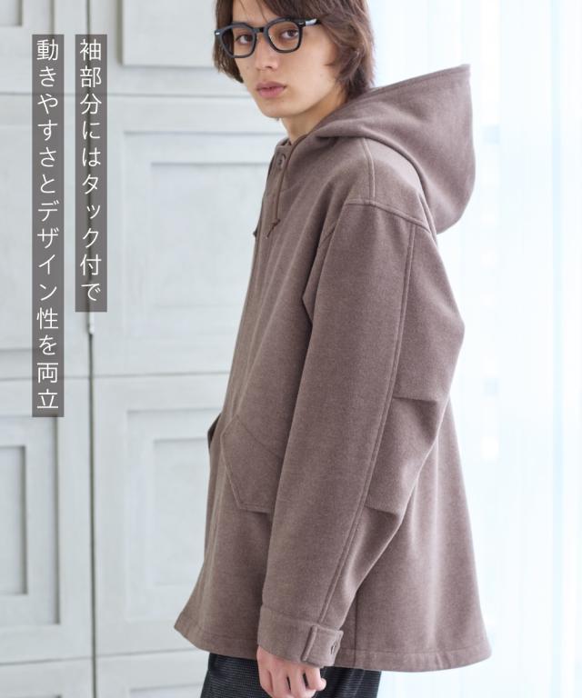 コート アウター メンズ ニット メルトンフード付 冬 大きいサイズ | 3L〜10L | ニッセン nissen_4