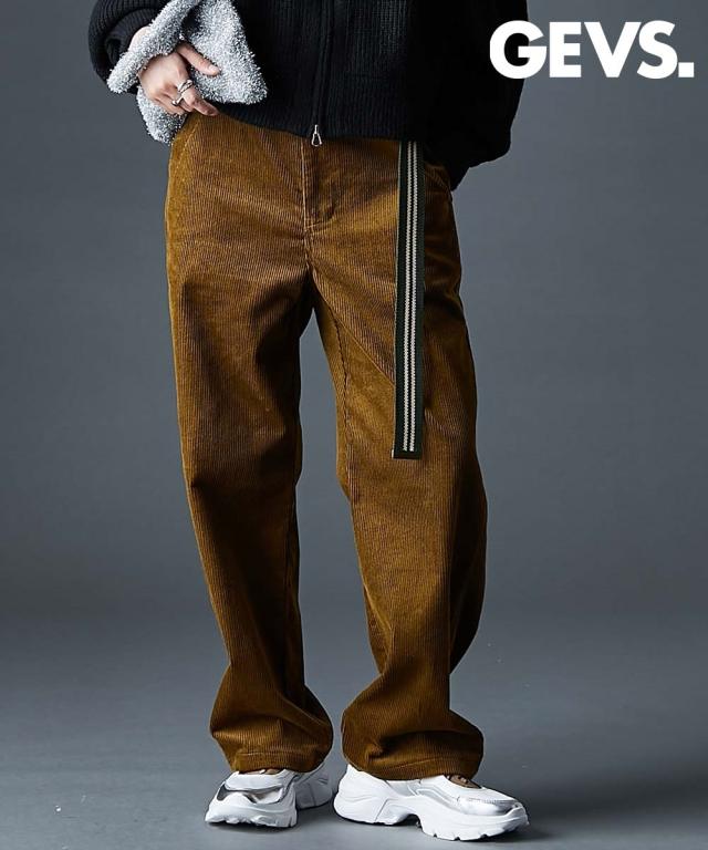 ストレートパンツ レディース 綿100％ コーデュロイ パンツ GEVS. 美脚 ボトムス ズボン | M〜5L | ニッセン nissen