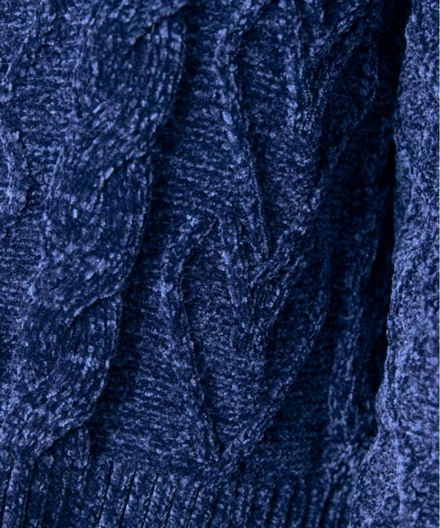 カーディガン レディース ハート柄編モール marun 羽織り 冷房対策 | L