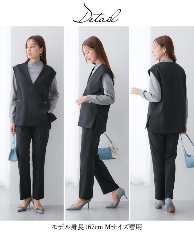 スーツ レディース ダブルブレスト ジャケット 3点セット ＋ ベスト