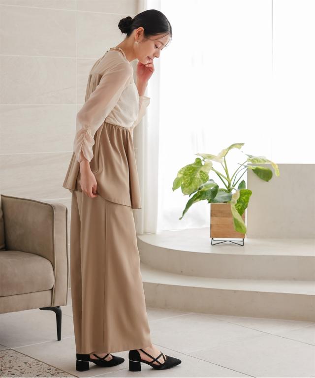 パーティドレス パンツ レディース 結婚式 パーティー ドレス カット