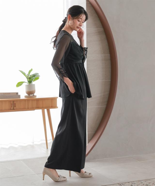 パーティドレス パンツ レディース 結婚式 パーティー ドレス カット
