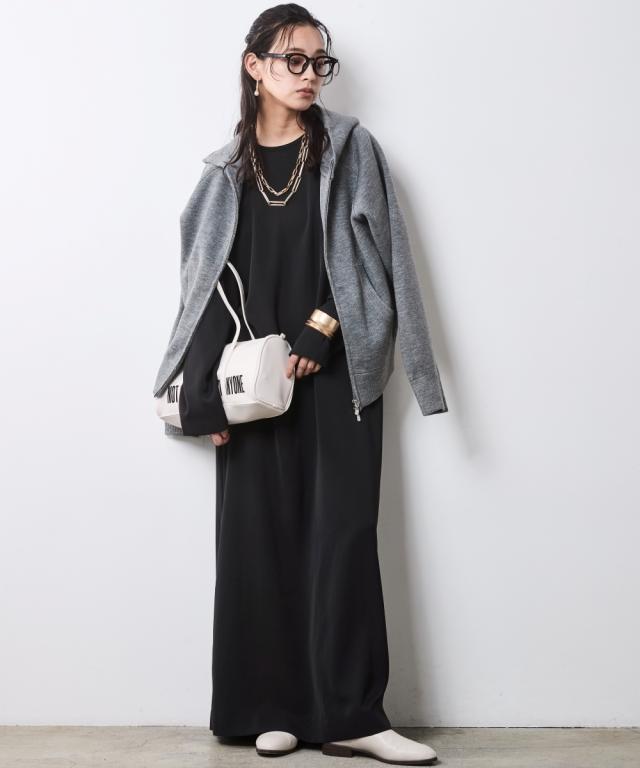 ワンピース ロング マキシ レディース クルーネック シックスタイル 春