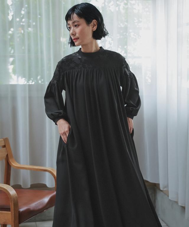 喪服 礼服 ブラックフォーマル レディース 日本製生地使用 洗える防しわヨークオパール切替キャザー ワンピース 〔Neina〕 春 夏 秋 冬 | M/L | ニッセン nissen_13