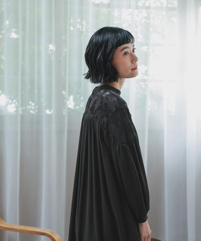 喪服 礼服 ブラックフォーマル レディース 日本製生地使用 洗える防しわヨークオパール切替キャザー ワンピース 〔Neina〕 春 夏 秋 冬 | M/L | ニッセン nissen_16