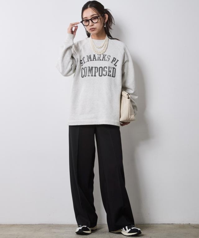 ワイドパンツ レディース ワイド ストレート リラックスパンツ シック