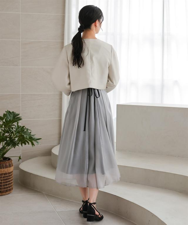 パーティドレス ワンピース レディース 結婚式 パーティー ドレス ウエスト レース デザイン ノースリーブ 春 夏 秋 冬 二次会 | LL/3L | ニッセン nissen_8