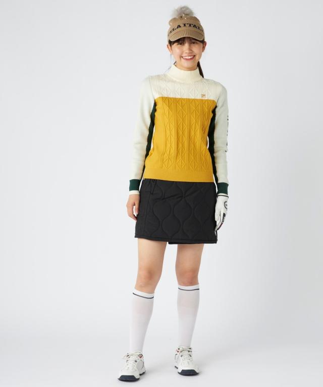 FILAGOLF スポーツウェア ボトムス レディース 中わた入りポリエステルタフタラップ スカート FILA GOLF 保温 冬 | 3L〜4L相当/5L〜6L相当 | ニッセン nissen_17