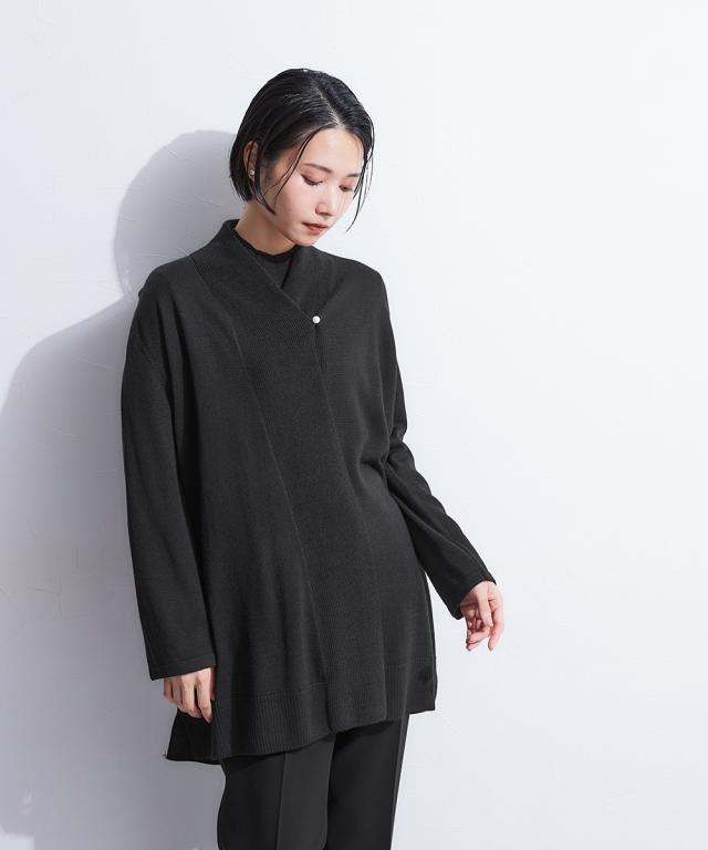 喪服 礼服 ブラックフォーマル レディース ニット 2点セット ショール カラー カーディガン ＋袖パールボタン ブラウス 〔Callarus〕 ニッセン nissen_7