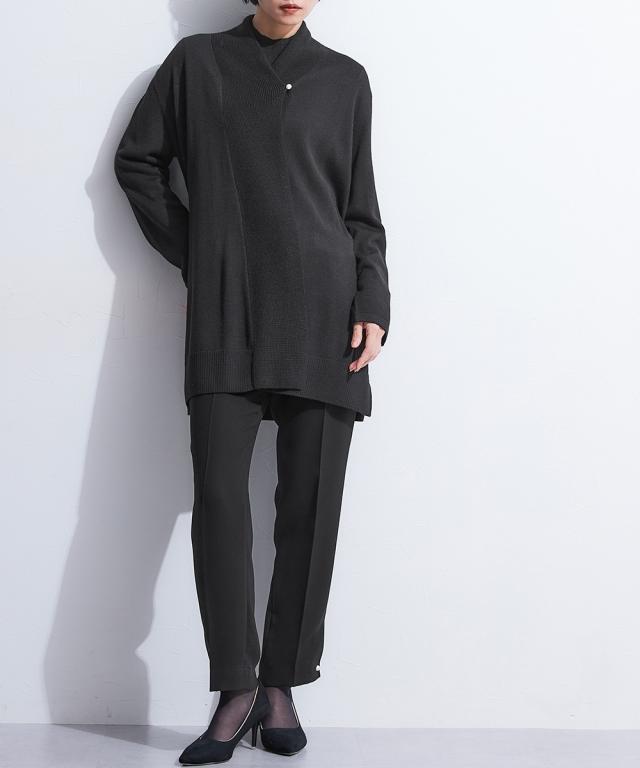 喪服 礼服 ブラックフォーマル レディース 単品 洗える防しわ裾パール調ボタンアクセント ストレッチ パンツ 〔Callarus〕 春 夏 秋 冬 | M/L | ニッセン nissen_7
