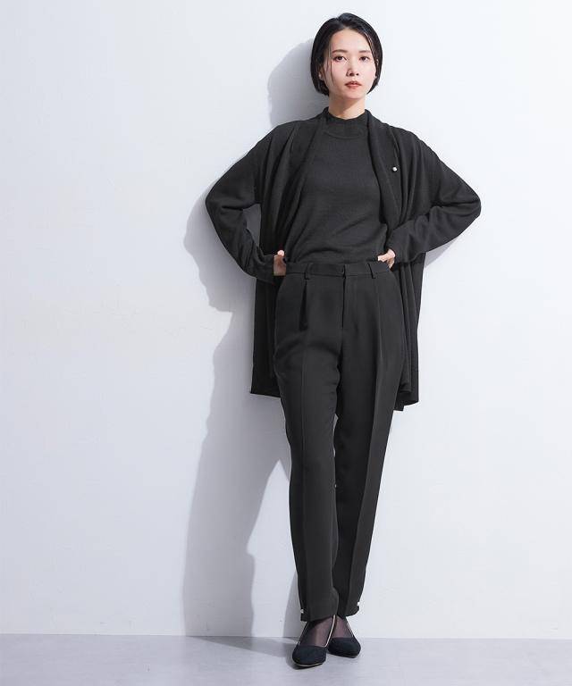 喪服 礼服 ブラックフォーマル レディース 単品 洗える防しわ裾パール調ボタンアクセント ストレッチ パンツ 〔Callarus〕 春 夏 秋 冬 | M/L | ニッセン nissen_13