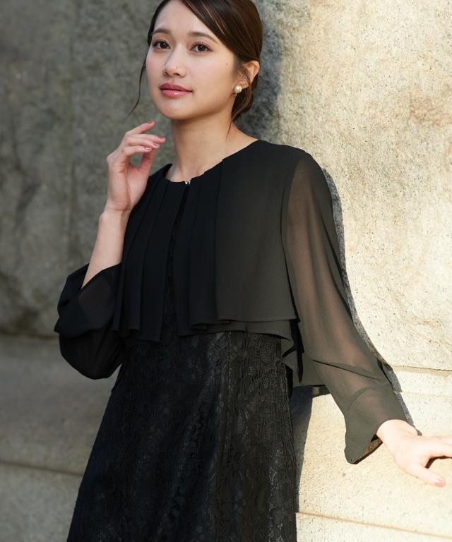 パーティドレス ワンピース レディース 結婚式 パーティー ドレス 羽織 ボレロ 風 レース 春 夏 秋 冬 二次会 披露宴 お呼ばれ | M/L | ニッセン nissen_11