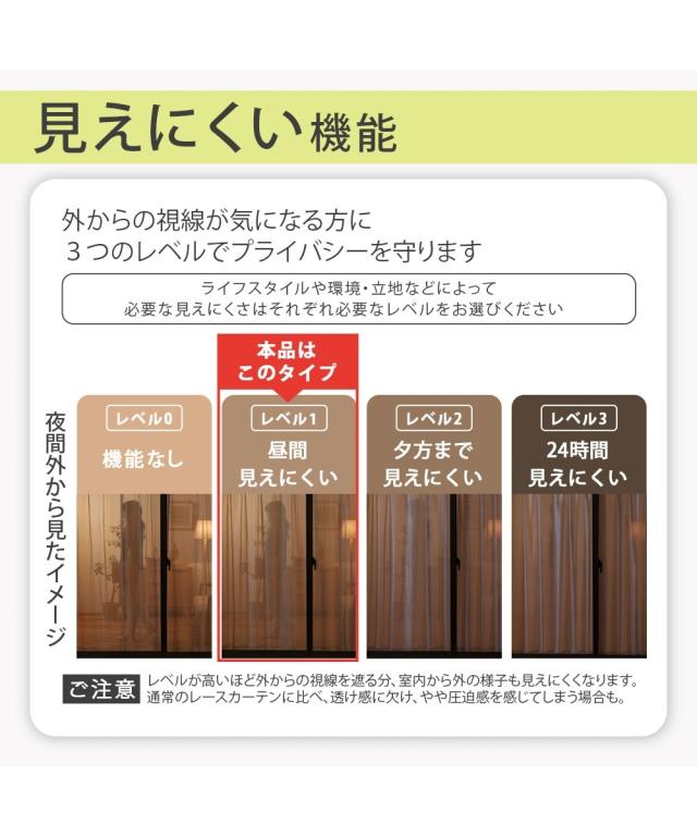 カーテンレース セット 4枚組 カーテン 1級遮光 形態安定 ＆遮像