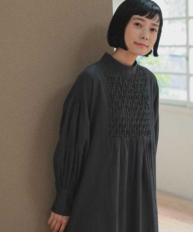 スーツ フォーマル レディース 入学式 卒業式 スモッキング刺繍 ワンピース ＋ラペル デザイン ジャケット アンサンブル 〔Neina〕 春 夏 秋 冬 ニッセン nissen_11