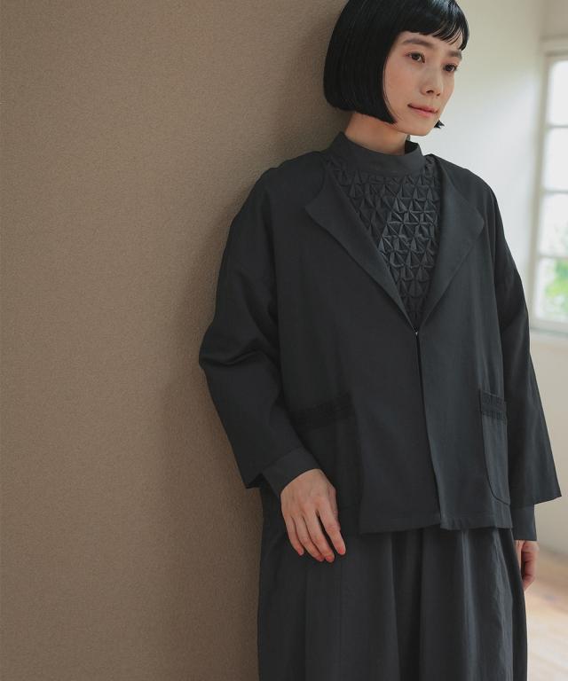 スーツ フォーマル レディース 入学式 卒業式 スモッキング刺繍 ワンピース ＋ラペル デザイン ジャケット アンサンブル 〔Neina〕 春 夏 秋 冬 ニッセン nissen_17